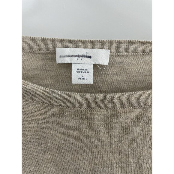 J. Jill Sweater Womens Large petite Beige Scottish Dog Scottie  dog lover LP - Picture 3 of 5